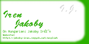 iren jakoby business card